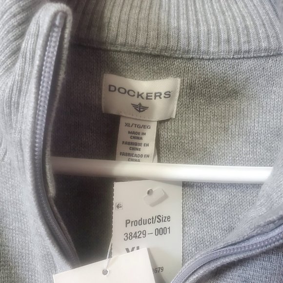 Dockers Men's Cardigan Sweater XL Light Gray - Picture 3 of 6